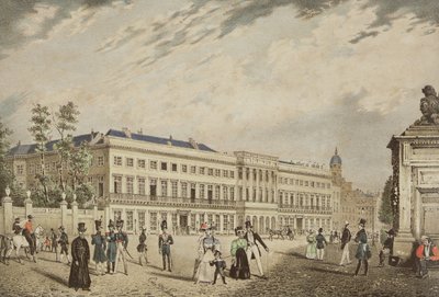 Vue du Palais Royal, Bruxelles, vers 1830 - Basile de Loose